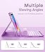 Hamile for iPad A16 Case with Keyboard - Mouse Backlit Wireless Detachable Keyboard Glitter Folio Cover with Pencil Holder for iPad 11th Gen A16 11-inch 2025 10th Generation 10.9 Inch 2022 - Purple