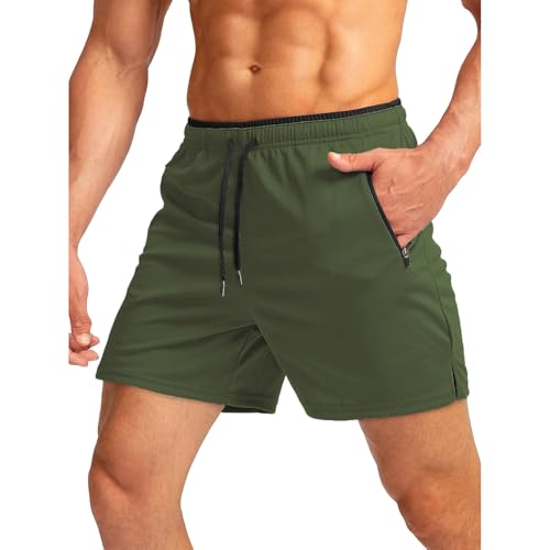 Men's Training Shorts Drawstring Waist Stretch Shorts Gym Fitness Quick Dry Pants Athletic Pants with Zipper Pockets3