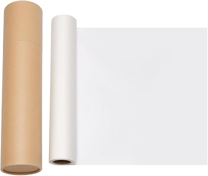INFUNLY Kraft Paper Rolls 25.15yd12.2Inch Teabag Paper Roll White Wrapping Paper Sheets Wet Strength Tissue Paper for Art Collage Packing Tissue for Painting Collage Origami Printmaking