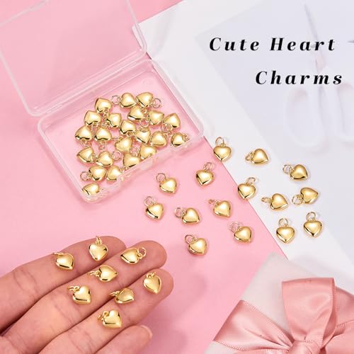 Breloque en forme de cœur plaquée or 18k durable pour bijoux de luxe - 5