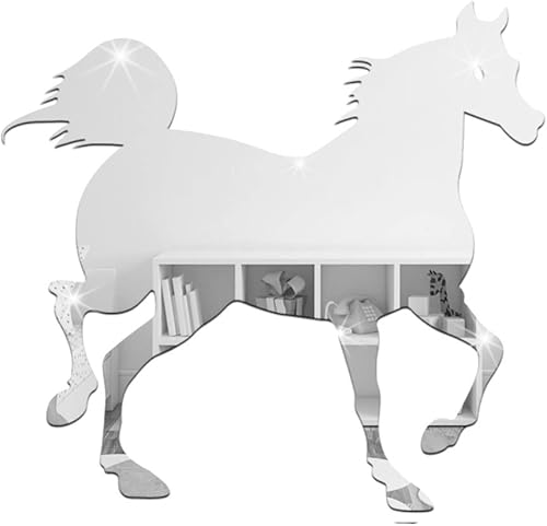 ARTIBETTER Adhesivos de acrílico 3D para decoración de pared, con forma de caballo, bricolaje, autoadhesivas, arte de pared, para el hogar, sala de