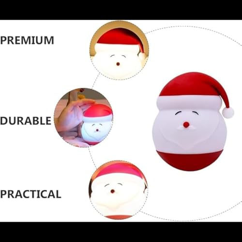 Image of Desidiya Santa Silicone Night Lamp for Kids - Dual Power (USB & Battery) | Soft LED Night Light | Color Changing | Safe Silicone | Christmas Gift & Bedroom Decor