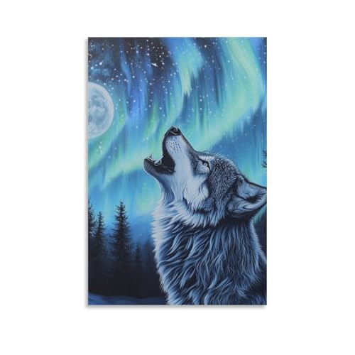 Tableau loup sur toile pour une ambiance chaleureuse et sauvage