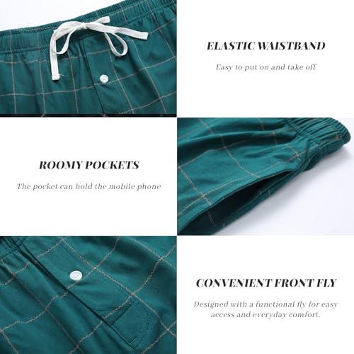 Image of Vulcanodon Mens Cotton Pajama Pants, Lightweight Sleep Pants for Men