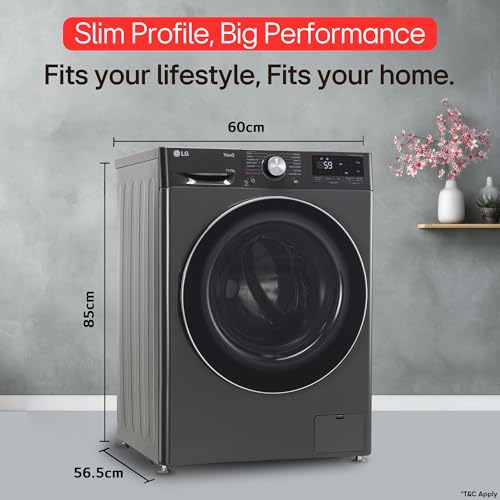 Image of LG Smart Choice,11 Kg (Wash) /7 Kg (Dry), AI Direct Drive Technology, Steam, 6 Motion DD & Wi-Fi Front Load Fully Automatic Washer Dryer (FHD1107SWM, Intelligent & Convenient Fabric Care, Middle Black)