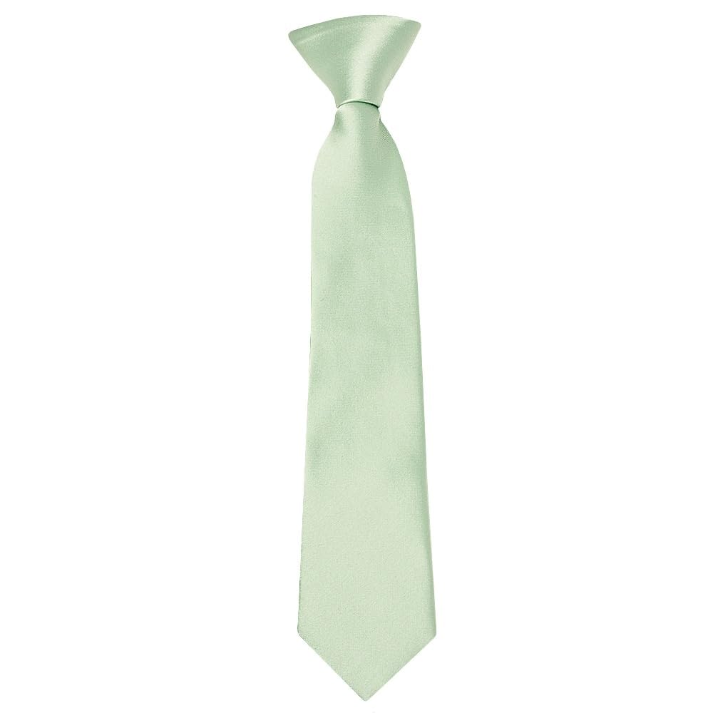 Ties R Us Boys Green Pre Tied Pale Mint Tie Age 4-7