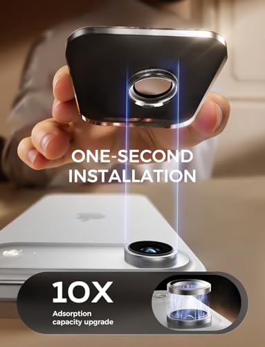 Image of MAGIC JOHN for iPhone Air Camera Lens Protector [Alignment Kit&1:1 Invisible Fit] 9H Aerospace Tempered Glass, Ultra HD, Metal Individual Ring,Set of 2,Sliver