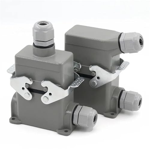 Zócalo industrial HDC-HE-010 de 10 pines, un conector de alta resistencia con base alta de 16A