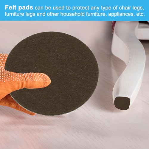 Patikil PTA231109TT000186EU 3 Inch Diameter Lamp Base Felt, 20Pack 2Mm Thickness Round Soft Adhesive Non-Slip Anti-Scratch Backed Felt thumb #5