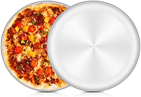 ZEONHEI 4 Pack 12 Inch Non Stick Pizza Trays, Pizza Dough Trays For