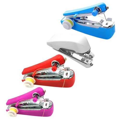 HOODANCOS 4 Stuks Reparatie Machine Draagbare Herstelmachine Naaimachine Voor Gereedschap Steek Naaimachine Reis Naaimachine Naaibenodigdheden Mini-naaimachine Klein Reizen Metaal Naaidoosje