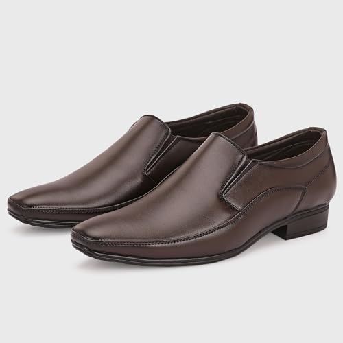 Image of Centrino Men's Formal Shoe | Cushioned Insole Comfortable Shoes | Trendy & Classic Design | Durable TPR Sole Footwear (8111)