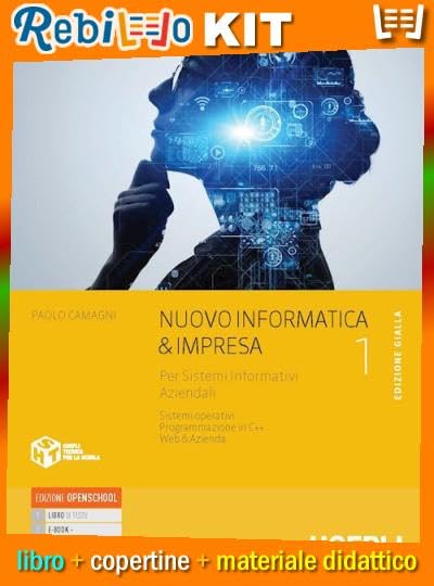 NUOVA EDIZIONE GIALLA PER COMPUTER E BUSINESS - Libro scolastico Kit scolastico con copertine Rebillo