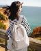 HOMIEE Lightweight Casual Laptop Backpack Fits 15.6 Inch Computer, Water-Resistant Small Daypack Unisex Bookbag for Teen College Work Travel, Beige