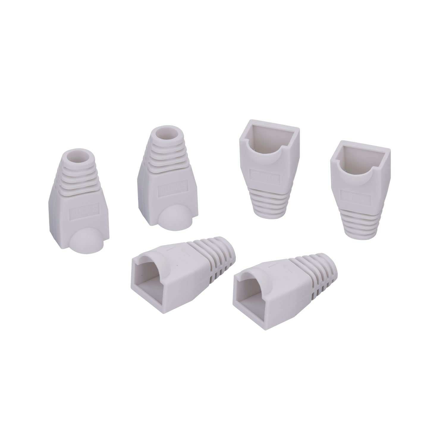 100-Pack RJ45 Ethernet Cable Boots - CAT5 CAT6 Strain Relief Covers In White