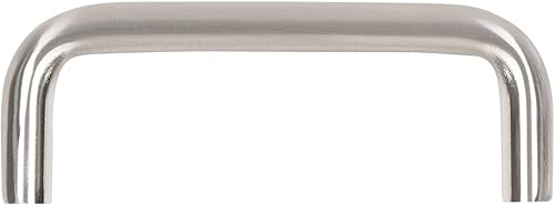 Miniatura 9 de Paquete de 1 unidad de níquel cepillado con agujero central de 3.75 pulgadas  Manijas de metal sólido para gabinetes de baño y decoración del hogar