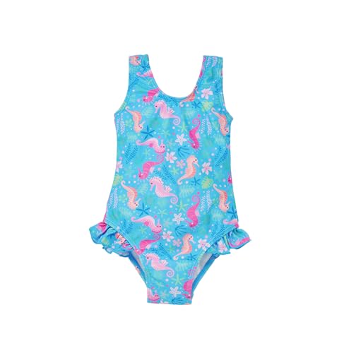 Image of Flap Happy Girls UPF 50+ Delaney Hip Ruffle Swimsuit