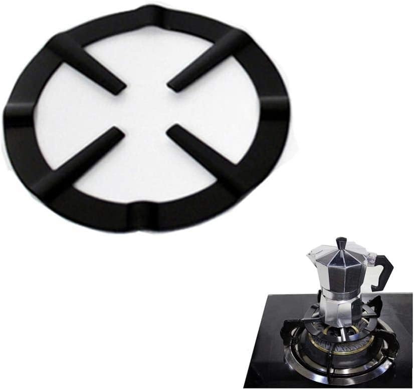 Universal Gas Stove Burner Heat Reducer Ring, Metal Stovetop Flame Diffuser, iron Guard Simmer, Protects pans Cookware Accessories, Cooker Plate, turkish coffee pot base holder 5.2 inches (1 pack)
