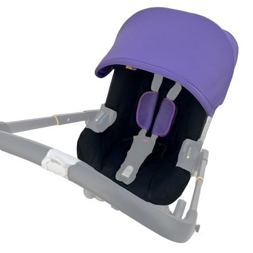Stroller Accessory Washing Kit Textile Set, Colorful Canopy &amp; Water Resistance Soft Cushion Compatible with DOONA CAR SEAT Strollers (Noble Purple)