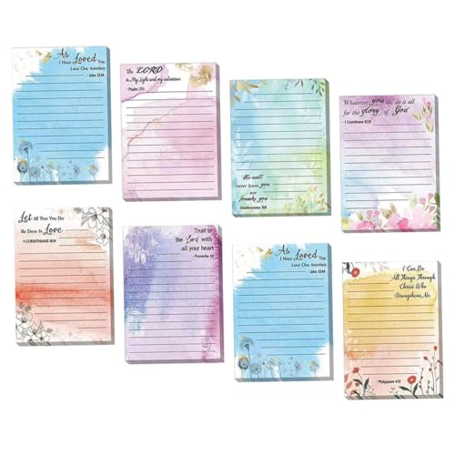 Beaupretty 英文横線多彩花卉便箋 冊 メモ帳 スティッキータブ 実用付箋 おしゃれでかわいい 小型付箋 学校 オフィス 家用 重要事項の記録や整