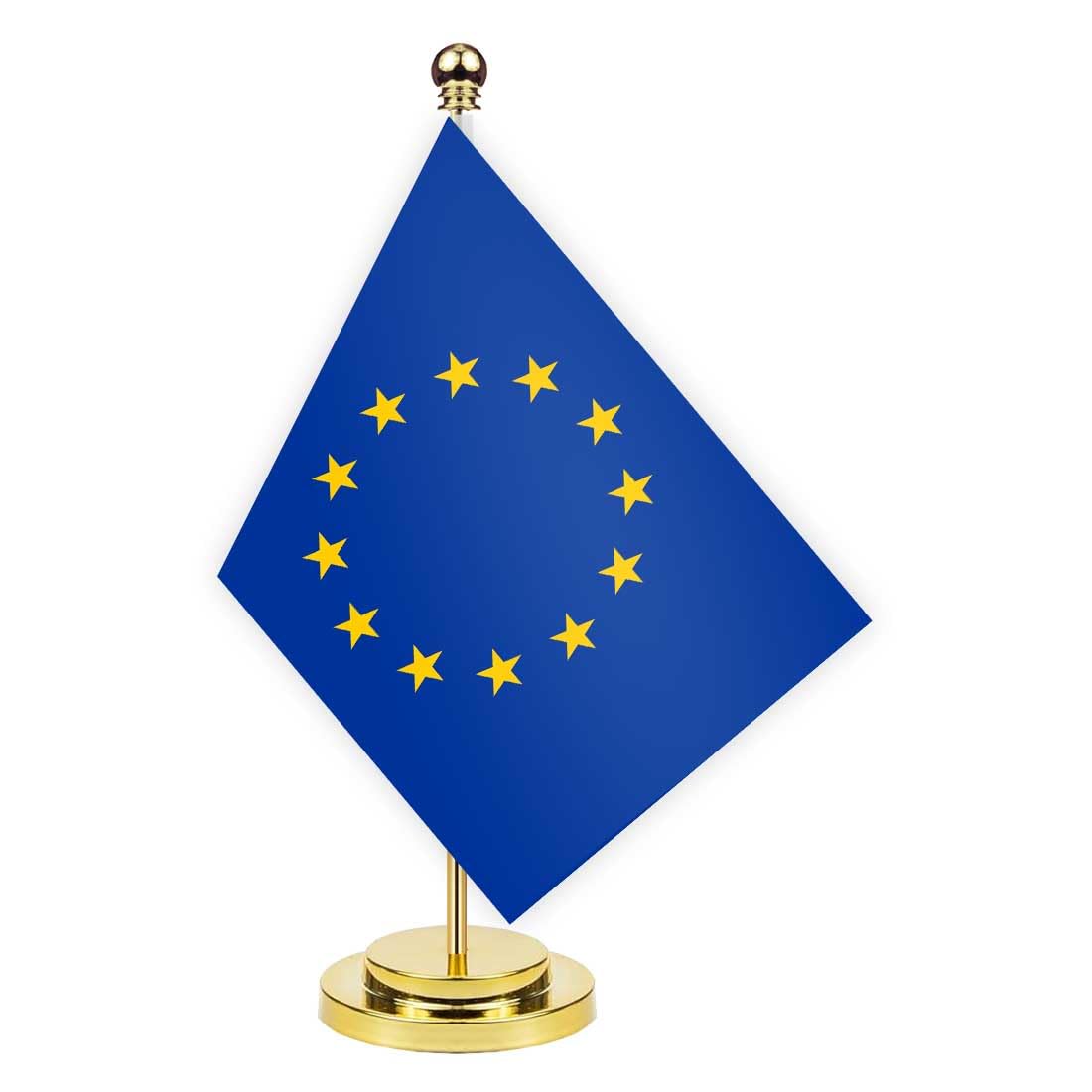 european union Desk Flag,12 inch Small EU Indoor Banner,Small Printing Decor For Office Home Classroom Table — image 1