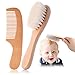 Mirhua 赤ちゃん ヘアブラシ 木製ハンドル ベビー ヘアブラシ 頭皮のマッサージ 2点セット 天然木 山羊毛 ベビーブラシ 血液循環促進 ベビーブラシ出産祝ギフト 新生児 ベビー くし 皮膚を優しくケアす 乳児 赤ちゃん プール プール 静電気防止 赤ちゃん ベビー用品 ベビーブラシ 新生児 ベビー ピンセット ブラシセット 出産祝ギフトとして最適