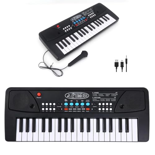Image of K D Piano Keyboard for Kids with Mic | Music Keyboard Piano, 37 Keys, 8 Rhythms, 8 Tones, 6 Demos, Song Record & Play, Musical Toys, Birthday Gift for Kids - Boys & Girls