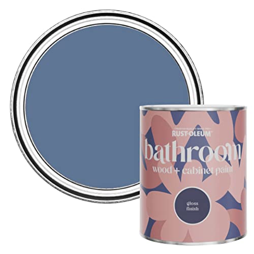 Rust-Oleum Blue Moisture Resistant Bathroom Wood and Cabinet Paint in Gloss Finish - Blue River 750ml