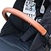 Copri maniglia per passeggino in pelle PU compatibile con passeggino Cybex Eezy S Twist (+) 2, manica rimovibile con apertura a cerniera (per paracolpi, marrone) immagine