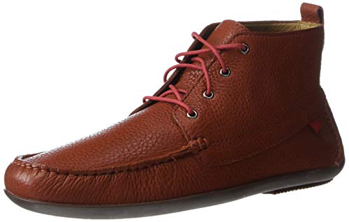 Marc Joseph New York Men's Leather Luxury Driving Style Ankle Boot with Laces, Tomato grainy, 11.5 M US