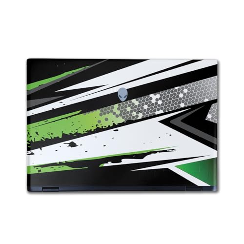 Image of Laptop Skin Compatible with Alienware M16 R2 (2024) - Grunge Green - Premium 3M Vinyl Protective Wrap Decal Cover - Easy to Apply | Crafted in The USA by MightySkins