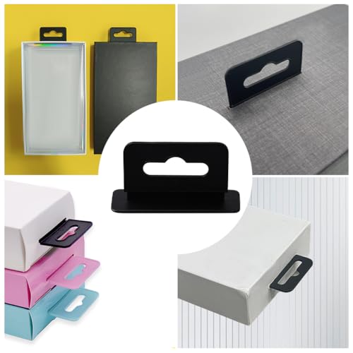 craspire 80 Stück Kunststoff Aufhänger für den Einzelhandel weiß 2,2 x 1,1 Zoll rechteckig strapazierfähig mit Schlitzloch Produkt Schmuckkästchen Display Lamellenwandhaken Aufhänger für Laden