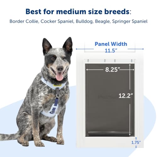 PetSafe Sliding Glass Pet Door, 1 Piece, Medium Dogs to 40 lbs, White - image 8