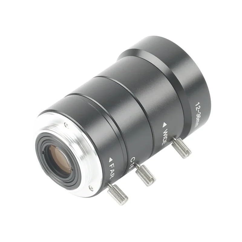 Obiektyw mikroskopu przemysłowego 10 MP 12–36 mm duże pole widzenia duża odległość robocza obiektyw pozbawiony zniekształceń powierzchnia docelowa 2/3