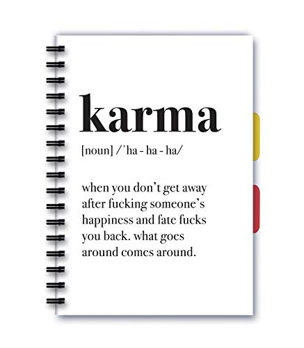 Posterskart 'Karma' Funny Quirky Notebook A5 Ruled