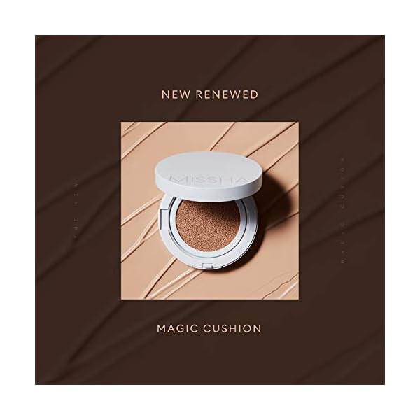 M-Magic-Cushion-Cover-Lasting-SPF50PANo21-longlasting-high-coveragehydrating-cushion-foundation MISSHA Magic Cushion Foundation No.21 Light Beige for Bright Skin - Flawless Coverage, Dewy Finish, Easy Application for All Skin Types