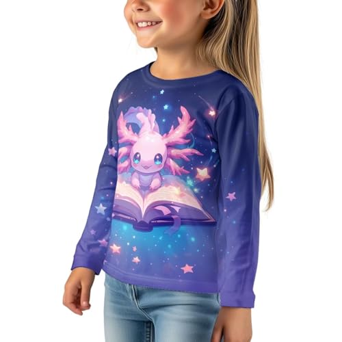 Image of Kids Long Sleeve Shirts for Girls 3-16 Year Old Cute Clothes for Teen Girls Casual Workout Tops