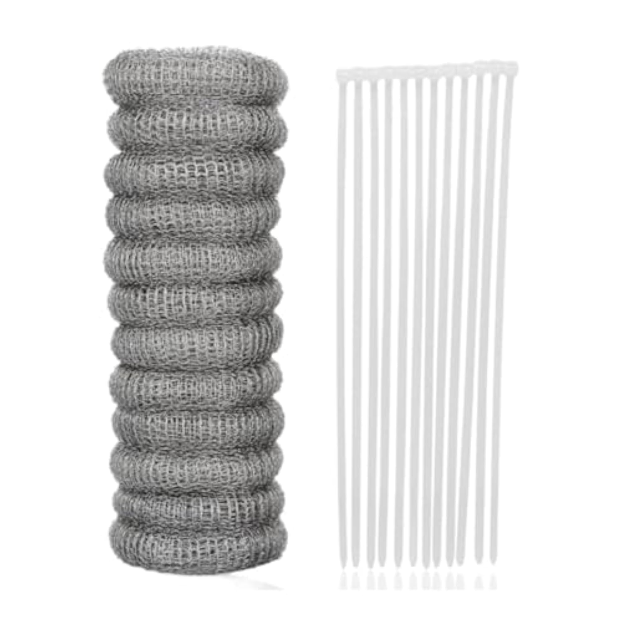 12pcs Stainless Steel Washing Machine Lint Traps Mesh Hose Filter