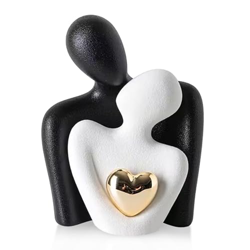 Opiniones de Esculturas - los más vendidos. 46 Estatua de Cerámica de Pareja Abrazándose, Decoración Abstracta de Cifras de Estilo Moderno, Decoracion Hogar, Estatuas Decorativas, Esculturas para Hogar, Estatua de Amor para...