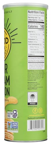 The Good Crisp Company Sour Cream & Onion Gluten-Free Potato Chips, 5.6 Ounce (Pack of 1), Non-GMO & Allergen-Friendly Snacks - image 7