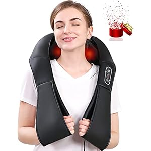 Massagegerät Nackenmassagegerät mit Wärme , Shiatsu Rückenmassagegerät mit 3D-Massage für Schulter Nacken Rücken im Büro Zuhause