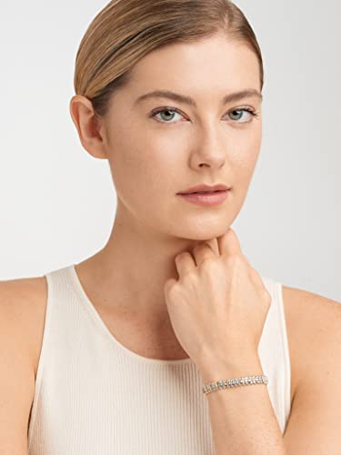 Amazon Essentials Diamond Accent Triple Row S-Link Tennis Bracelet, 7.25" (previously Amazon Collection)4