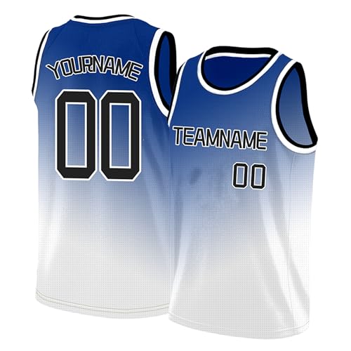 Image of Custom Basketball Jersey for Men - Personalized Name & Number, Embroidered or Printed, Athletic Shirt for Kids, Boys & Youth