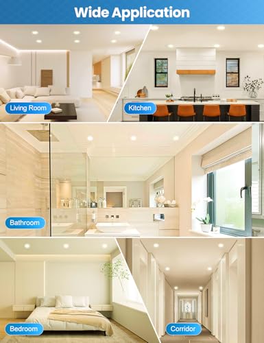 20er LED Einbaustrahler 230V Flach, 5W Spots Neutralweiß 4000K IP44 Bad Einbauleuchten, 68-80mm EinbauØ Deckenspots 450LM Einbaustrahler LED Spots Deckenleuchte für Badezimmer Wohnzimmer Küche