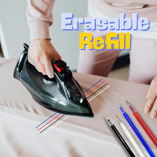 Image of ZENITH pack of 100 Multicolor Fabric Marker Refills Pen Sewing Accessories Kit, Heat Erasable, 4 Colours with 2pc Threader & 1 Seam Ripper, for Sewing and Quilting (100 Multicolor Refills with 2 Threader & 1 Seam Ripper)