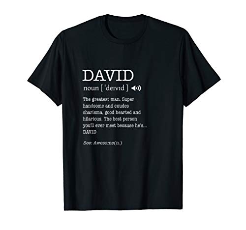 The Name Is David Funny Gift Adult Definition Men s T-Shirt