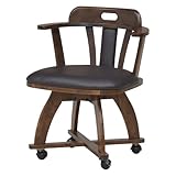 回転式 ダイニングチェア 1脚入 肘掛け 取っ手 キャスター付き rest-ch-360wal クッション ゆったり 広い 座面 回転椅子 食卓椅子 シンプル 5s-1k-158