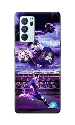 Image of Printed Hard Back Cover Case for Oppo Reno6 Pro 5G Back Cover (Famous Football Player) -1111