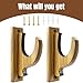 Elifinds Gun Rack Wall Mount, Solid Wood Gun Holder Rifle Shotgun Hooks Hanger for Vintage Gun Airgun Archery Bow Sword Horizontal Display (2 Pack)