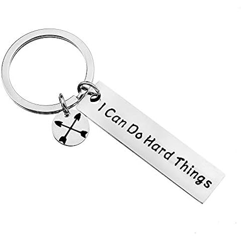 Hibetek I Can Do Hard Things Keychain Inspirational Keychain for Women Men Teen Girls Boys Birthday Gifts for Son Daughter Encouragement Graduation Holiday Gifts for Family Best Friend (i can do) Cover